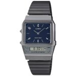 Montre homme casio vintage edgy - aq - 800eb - 2aef bracelet acier