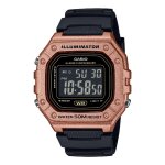 Montre homme casio - w - 218hm - 5bvef bracelet rsine noir