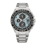 Montre homme citizen radio controlled - at8238 - 84m bracelet titane argent