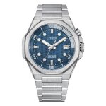 Montre homme citizen series 8 gmt - 890 model nb606058l - bracelet acier argent