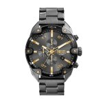 Montre homme diesel montres spiked - dz4669 bracelet acier gris fonc