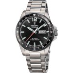 Montre homme festina calendario titanium - f20698 - 4 bracelet titane gris