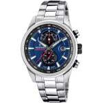 Montre homme festina timeless chronograph - f20694 - 5 bracelet acier argent�