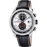 Montre homme festina timeless chronograph - f20695 - 1 bracelet cuir noir