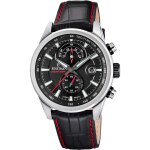 Montre homme festina timeless chronograph - f20695 - 6 bracelet cuir noir