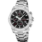 Montre homme festina timeless chronograph - f20704 - 3 bracelet acier acier