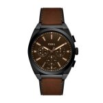 Montre homme fossil montres everett - fs6108 bracelet cuir marron Montre homme fossil montres everett - fs6108 bracelet cuir marron