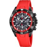 Montre homme lotus - 18945 - 5 bracelet silicone rouge
