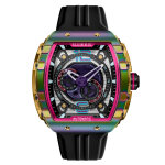 Montre homme nubeo montres magellan 24h automatic - nb - 6087 - 03 bracelet silicone blanc