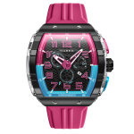 Montre homme nubeo montres magellan chronograph retrograde - nb - 6088 - 07 bracelet silicone rose Montre homme nubeo montres magellan chronograph retrograde - nb - 6088 - 07 bracelet silicone rose