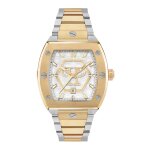 Montre homme philipp plein hexagon phantom - pwpua0925 bracelet acier bicolore