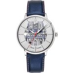 Montre homme pierre lannier notre dame c?ur battant - 300a126 bracelet cuir bleu Montre homme pierre lannier notre dame c?ur battant - 300a126 bracelet cuir bleu