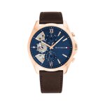 Montre homme tommy hilfiger baker - 1710645 bracelet cuir marron