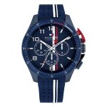Montre homme tommy hilfiger bank - 1792169 bracelet silicone bleu Montre homme tommy hilfiger bank - 1792169 bracelet silicone bleu