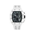 Montre homme tsar bomba elemantal series - tb8204b01 bracelet silicone blanc