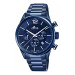 Montre lotus l18680 - 1 - chrono dateur, chronographe acier bleu cadran bleu homme