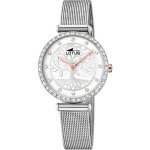 Montre lotus l18709 - 1 - bliss arbre de vie acier cadran argent motif arbre sertie cristaux swarovski ...