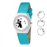 Montre mf316 - oiseau - chat - bleu - so charm