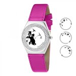 Montre mf316 - oiseau - chat - fushia - so charm Montre mf316 - oiseau - chat - fushia - so charm