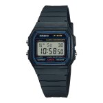 Montre mixte casio - f - 91w - 1yeg bracelet r�sine noir