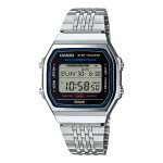 Montre mixte casio vintage - abl - 100we - 1aef bracelet acier argent
