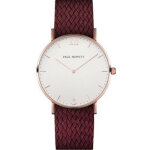 Montre mixte paul hewitt ph - sa - g - st - w - 19s - bracelet nylon rouge