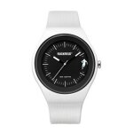 Montre ruckfield 685063 - analogique silicone blanc cadran noir homme