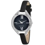 Montre par so charm ; orne de cristaux swarovski ; mf431 - noir - swaro