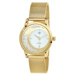 Montre par so charm ; orn�e de cristaux swarovski ; mf547 - dore - swaro