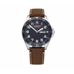 Montre victorinox 241848 - fieldforce boîtier acier argenté bracelet cuir marron homme Montre victorinox 241848 - fieldforce boîtier acier argenté bracelet cuir marron homme