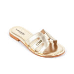 Mule femme damia or - les tropziennes en cuir