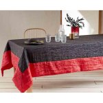Nappe en taffetas froiss� ambiance - anthracite / fuschia