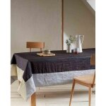 Nappe en taffetas froissé ambiance - anthracite / gris perle Nappe en taffetas froissé ambiance - anthracite / gris perle