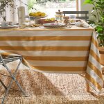 Nappe antitache rayas à rayures jaune ocre Nappe antitache rayas à rayures jaune ocre
