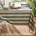 Nappe antitache rayas � rayures vert eucalyptus