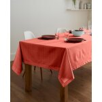 Nappe carre 150x150 cm en coton paprika