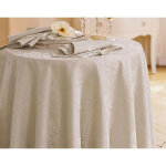 Nappe damassée en polyester - lin Nappe damassée en polyester - lin