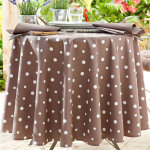 Nappe micro - enduite à pois beige Nappe micro - enduite à pois beige
