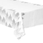 Nappe de nol colorama de nol motif sapins 140x360cm, argent