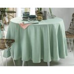 Nappe ovale fontana polyester froissé vert céladon Nappe ovale fontana polyester froissé vert céladon