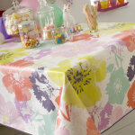 Nappe rectangle aquarelle toile ciree multicolore Nappe rectangle aquarelle toile ciree multicolore