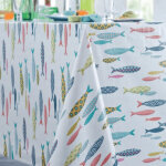 Nappe rectangle binic toile ciree multicolore Nappe rectangle binic toile ciree multicolore
