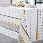 Nappe rectangle riviera toile ciree gris