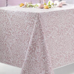 Nappe rectangle soleane toile ciree rose Nappe rectangle soleane toile ciree rose