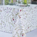 Nappe rectangle toile ciree menthe Nappe rectangle toile ciree menthe