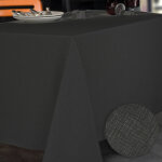 Nappe rectangulaire en coton chin gris anthracite
