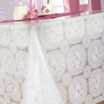 Nappe rectangulaire en plastique napperon blanche Nappe rectangulaire en plastique napperon blanche