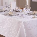 Nappe damass enduit madigan blanche
