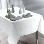 Nappe rectangulaire tissu uni tentation blanche Nappe rectangulaire tissu uni tentation blanche