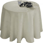 Nappe ronde 170 cm tissu damass� enduit madigan - sable